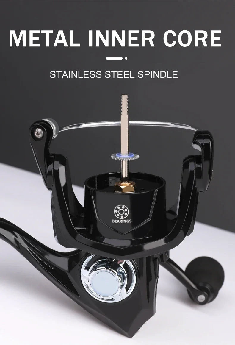 Moulinet de pêche Spinning Pro — tailles 1000 à 7000