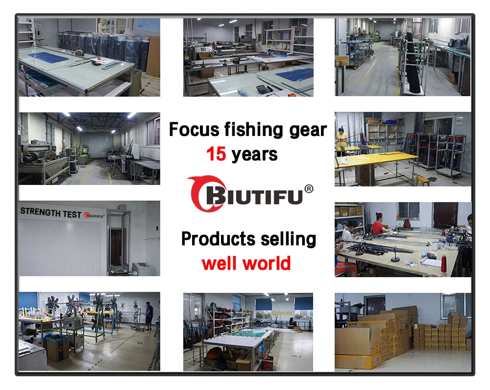 Canne BIUTIFU Travel — spinning / casting carbone, 1,8 à 2,4 m