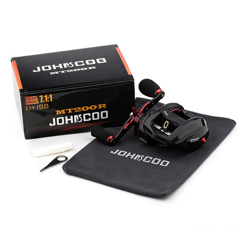 Moulinet Baitcasting JOHNCOO MT200 — gros poisson, drag 13 kg