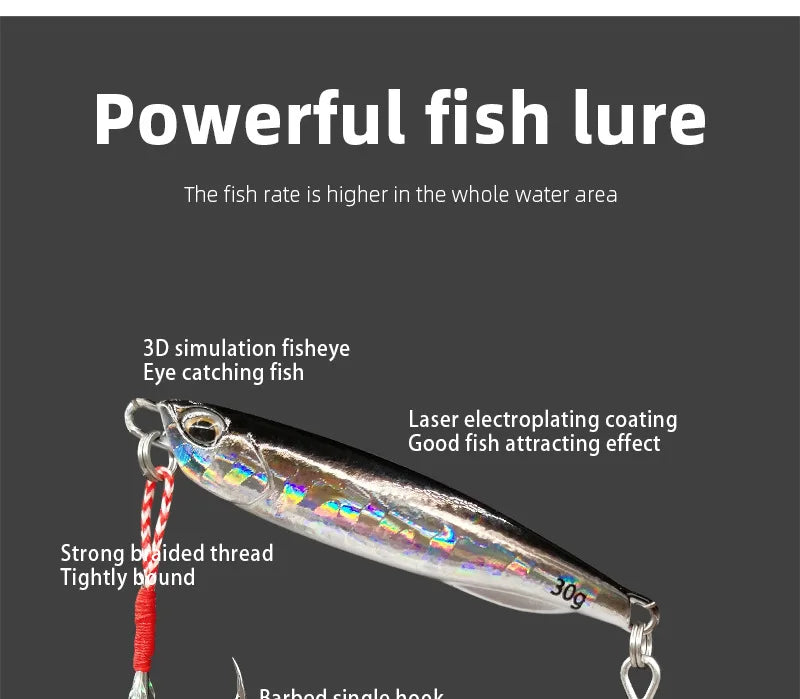 Leurre de pêche Jig Métal — 10 à 50 g