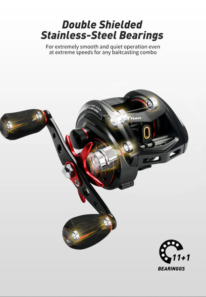 Moulinet Baitcasting JOHNCOO MT200 — gros poisson, drag 13 kg