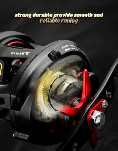 Moulinet Baitcasting JOHNCOO MT200 — gros poisson, drag 13 kg