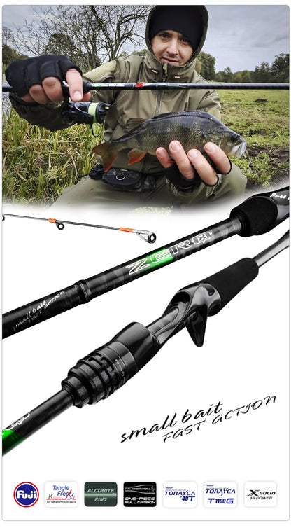 Canne PURELURE ZERO — carbone haute densité, lancer longue distance