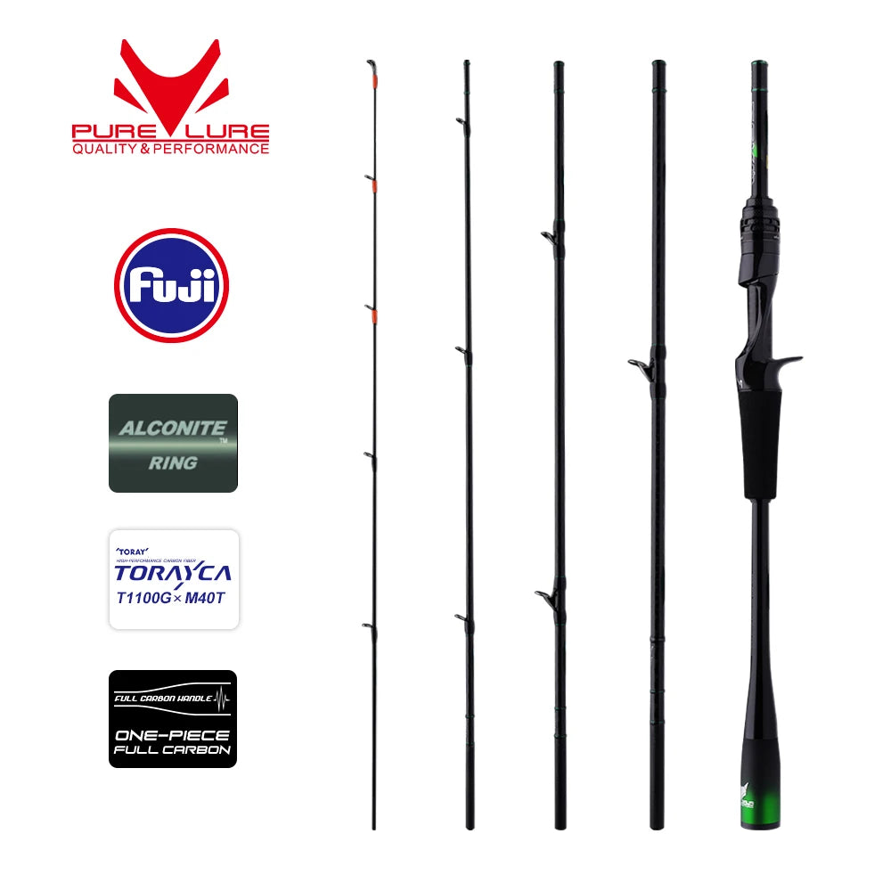 Canne PURELURE ZERO — carbone haute densité, lancer longue distance