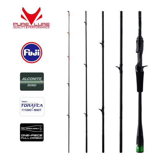 Canne PURELURE ZERO — carbone haute densité, lancer longue distance