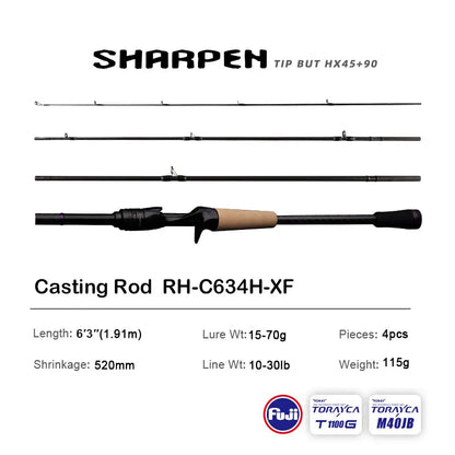 Canne PURELURE SHARPEN Travel — soft lure, anneaux Fuji