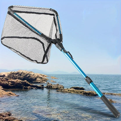 Épuisette de pêche Triangulaire — aluminium, télescopique