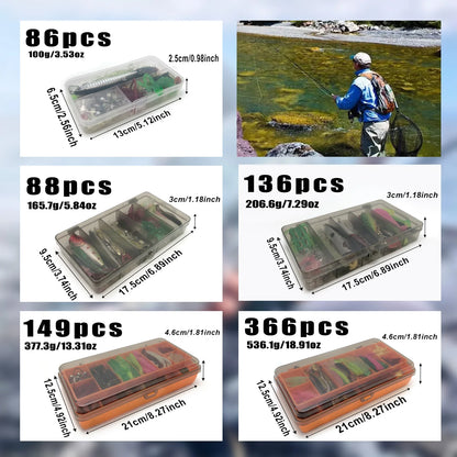 Kit Leurres de pêche — 86 à 366 pièces