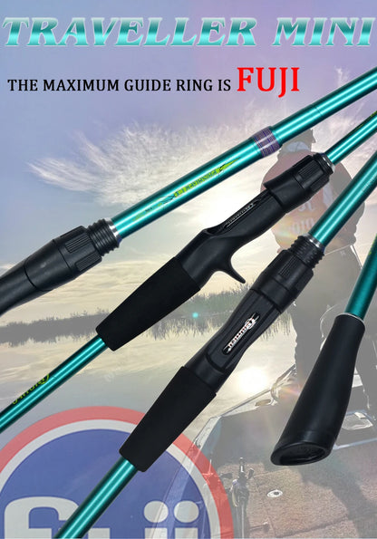 Canne BIUTIFU Travel — spinning / casting carbone, 1,8 à 2,4 m