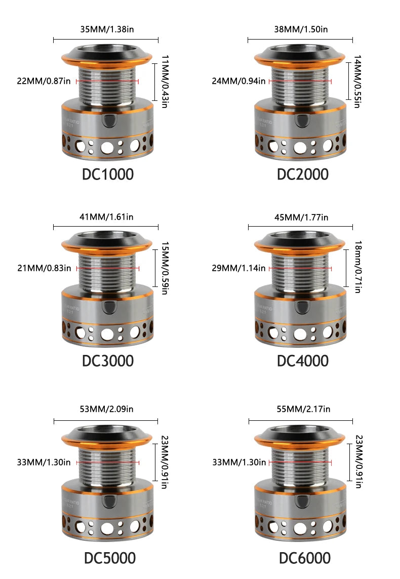 Moulinet Spinning BILLINGS DC — 1000 à 7000, drag 12 kg