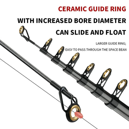 Canne à pêche Baitcasting Voyage — 1,5 à 2,4 m, combo moulinet