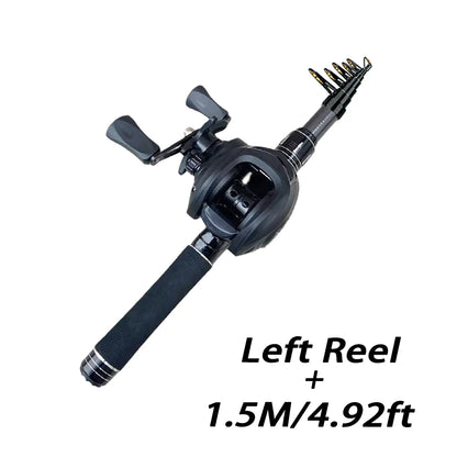 Canne à pêche Baitcasting Voyage — 1,5 à 2,4 m, combo moulinet