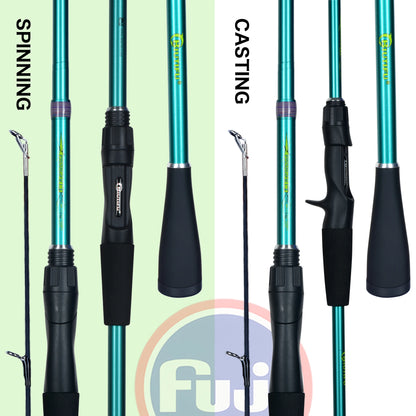 Canne BIUTIFU Travel — spinning / casting carbone, 1,8 à 2,4 m
