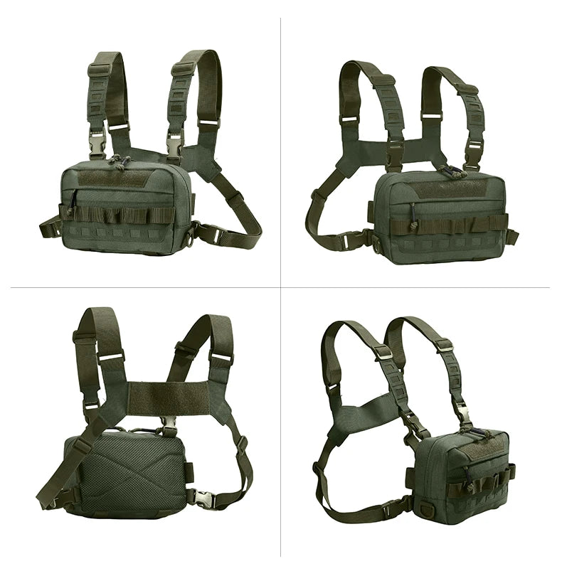 Gilet-Sac de Pêche — multi-poches, camouflage