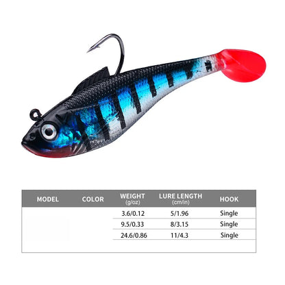 Leurre de pêche Souple — Tête plombée, 4 à 25 g