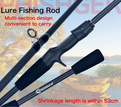 Canne à pêche Carbone Ultra-Légère — 1,8 à 2,4 m, spinning & baitcasting