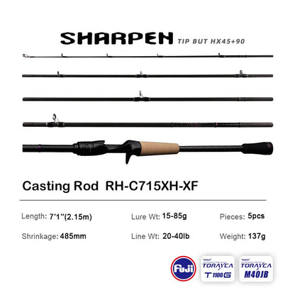 Canne PURELURE SHARPEN Travel — soft lure, anneaux Fuji