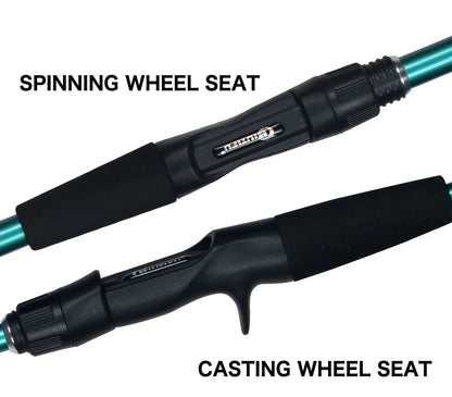 Canne BIUTIFU Travel — spinning / casting carbone, 1,8 à 2,4 m