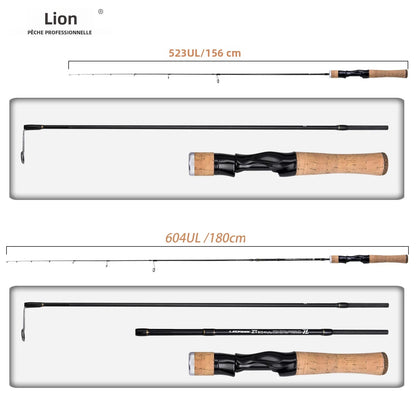 Canne LEOFISHING UL Carbon — bait finesse, 1,56 à 1,8 m