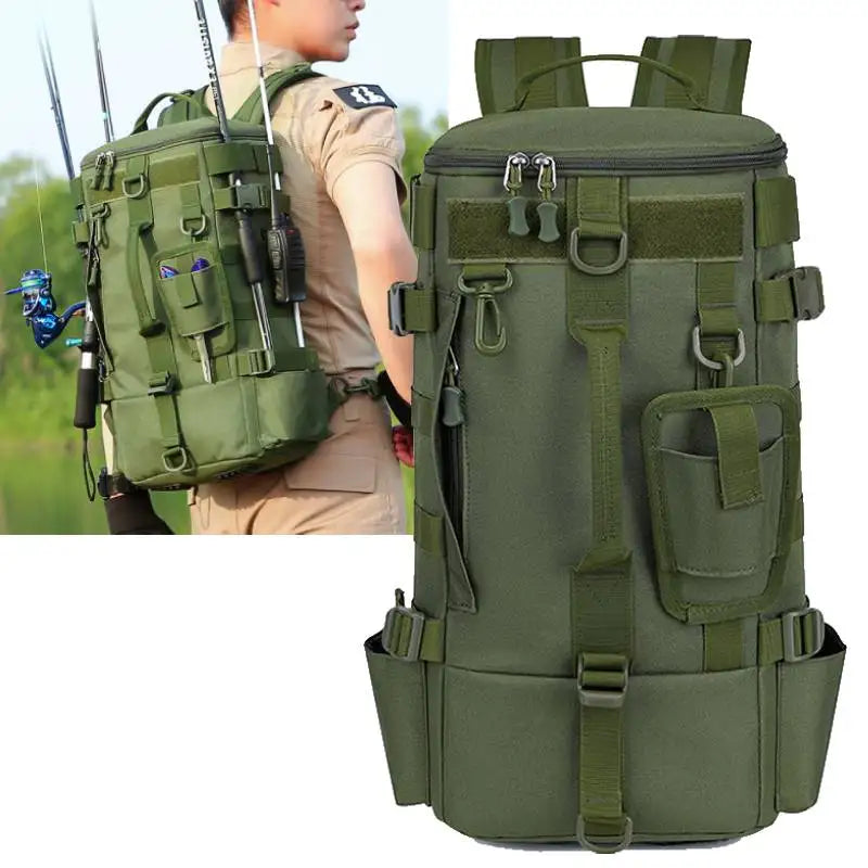 Sac à Dos de Pêche — tactique, porte-cannes