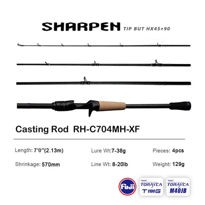 Canne PURELURE SHARPEN Travel — soft lure, anneaux Fuji