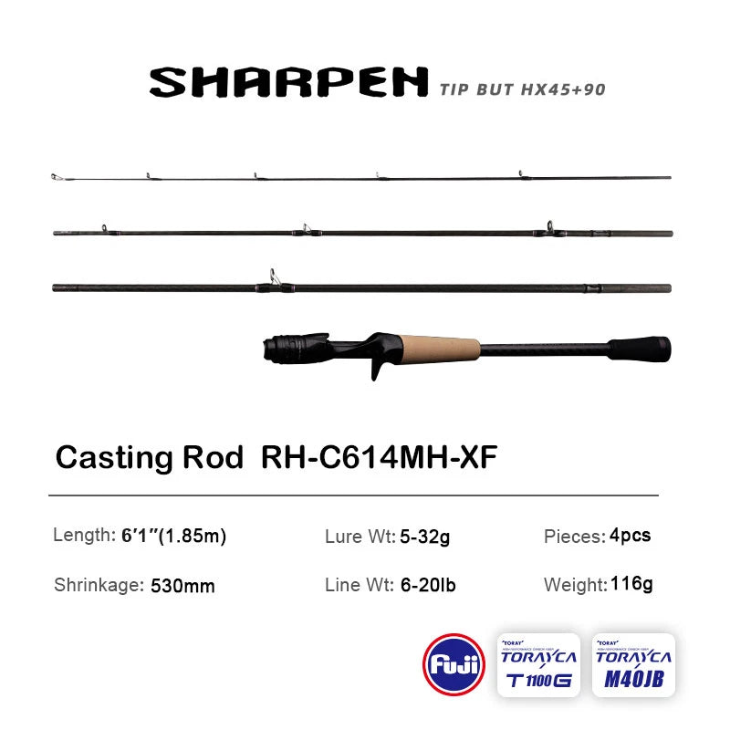 Canne PURELURE SHARPEN Travel — soft lure, anneaux Fuji