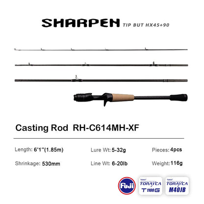 Canne PURELURE SHARPEN Travel — soft lure, anneaux Fuji
