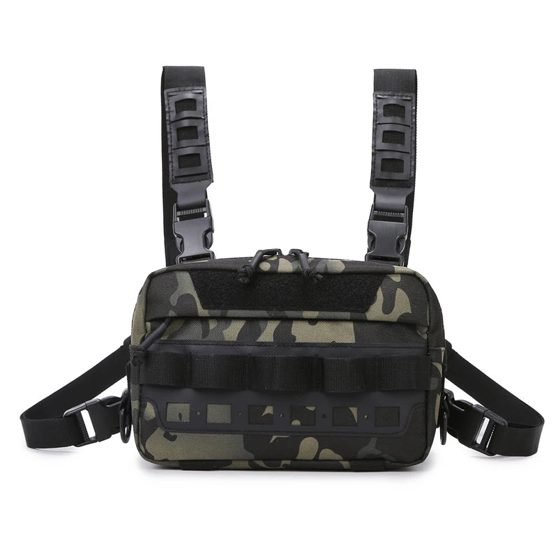 Gilet-Sac de Pêche — multi-poches, camouflage