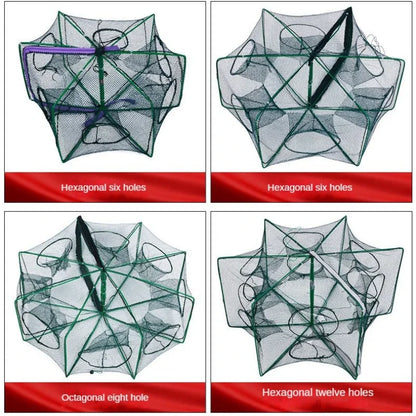 Nasse de pêche Hexagonale — filet 8 ouvertures
