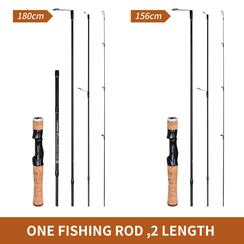 Canne LEOFISHING UL Carbon — bait finesse, 1,56 à 1,8 m