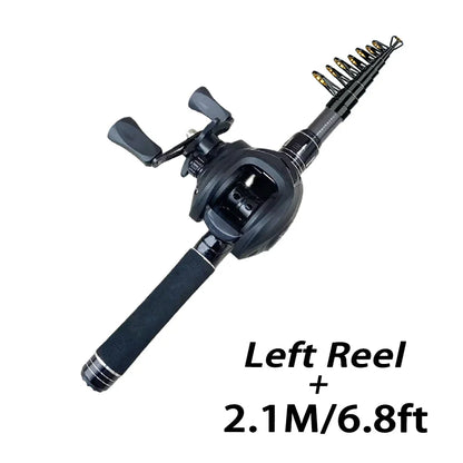 Canne à pêche Baitcasting Voyage — 1,5 à 2,4 m, combo moulinet