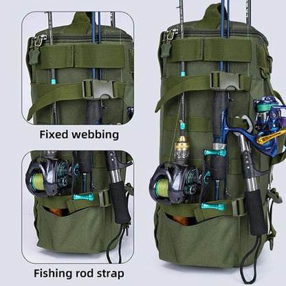 Sac à Dos de Pêche — tactique, porte-cannes