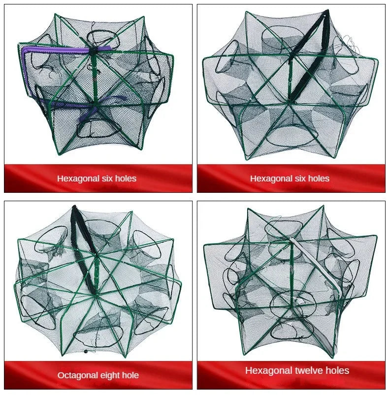 Nasse de pêche Hexagonale — filet 8 ouvertures