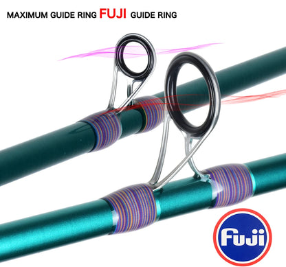 Canne BIUTIFU Travel — spinning / casting carbone, 1,8 à 2,4 m