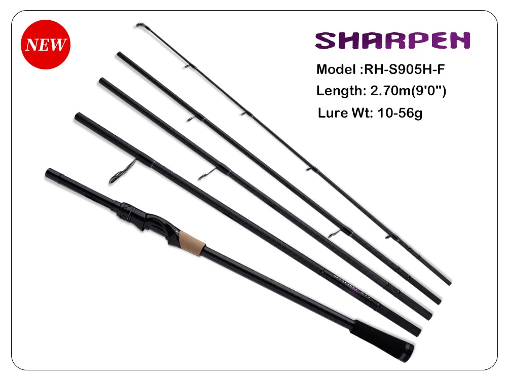 Canne PURELURE SHARPEN Travel — soft lure, anneaux Fuji
