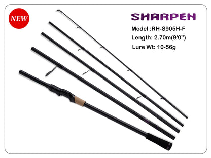 Canne PURELURE SHARPEN Travel — soft lure, anneaux Fuji