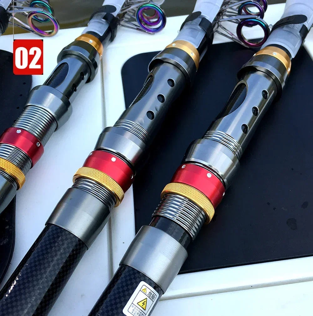 Canne Spinning Combo + Moulinet — carbone 1,8 à 3,6 m