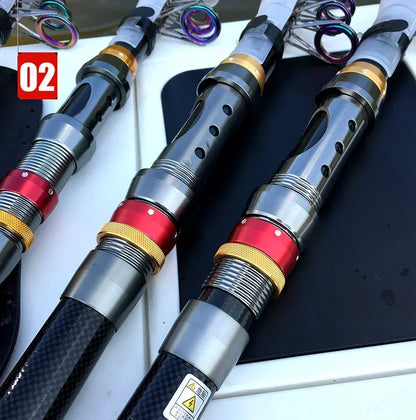 Canne Spinning Combo + Moulinet — carbone 1,8 à 3,6 m