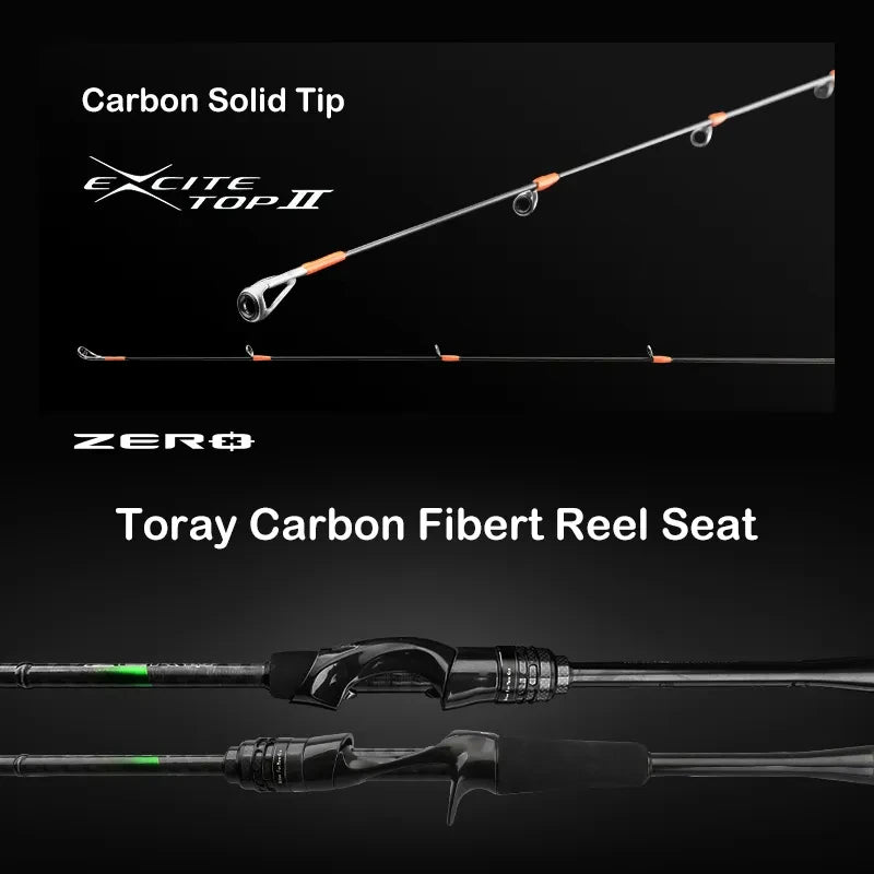 Canne PURELURE ZERO — carbone haute densité, lancer longue distance