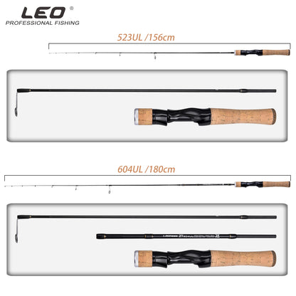 Canne LEOFISHING UL Carbon — bait finesse, 1,56 à 1,8 m