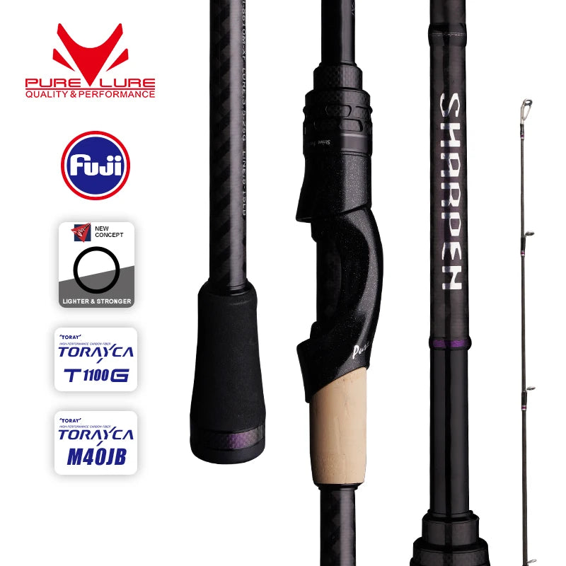 Canne PURELURE SHARPEN Travel — soft lure, anneaux Fuji