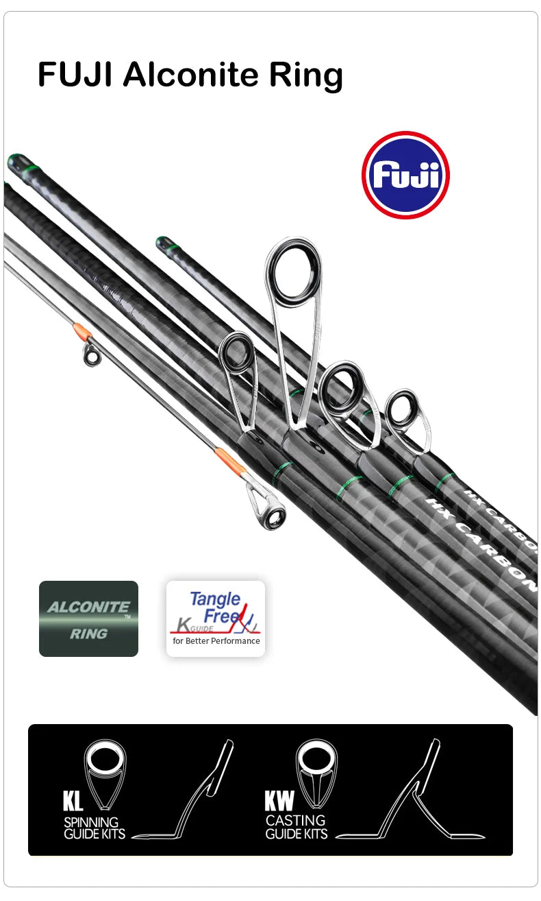 Canne PURELURE ZERO — carbone haute densité, lancer longue distance