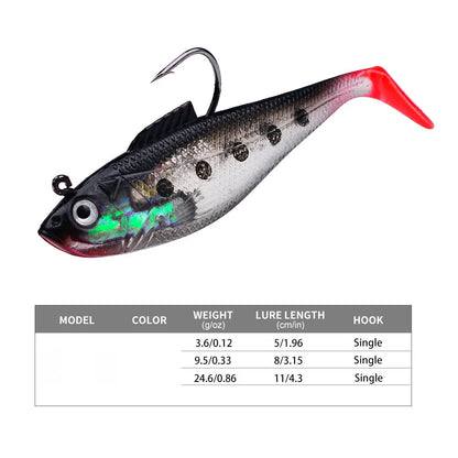Leurre de pêche Souple — Tête plombée, 4 à 25 g
