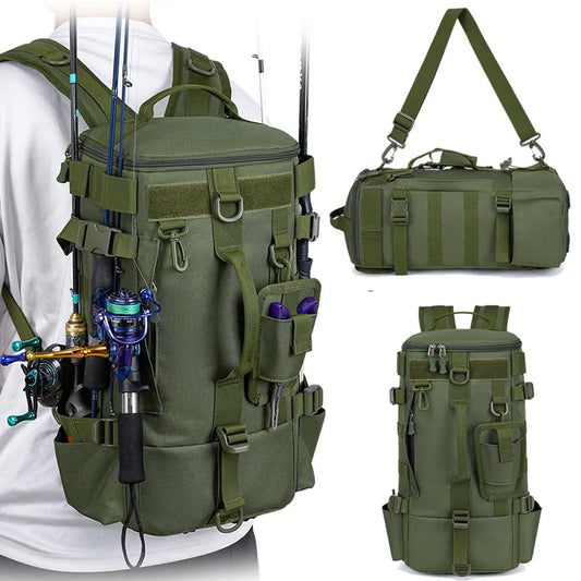 Sac à Dos de Pêche — tactique, porte-cannes