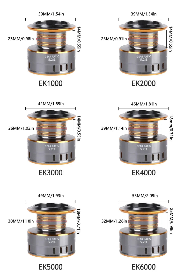 Moulinet Spinning Ultra Light Pro — 1000 à 7000, drag 12 kg