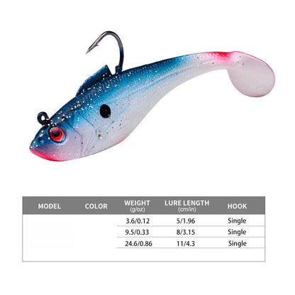Leurre de pêche Souple — Tête plombée, 4 à 25 g