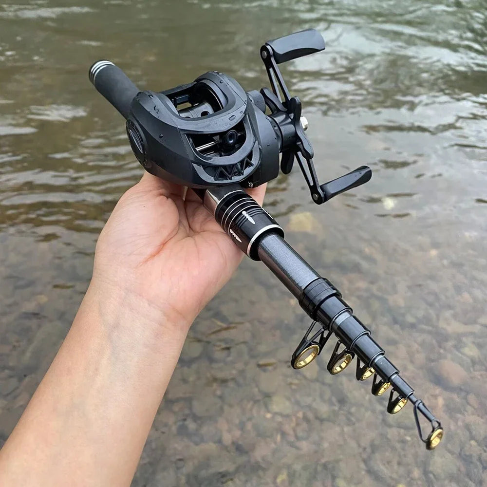 Canne à pêche Baitcasting Voyage — 1,5 à 2,4 m, combo moulinet