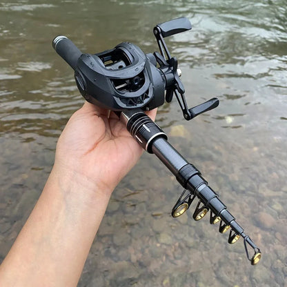 Canne à pêche Baitcasting Voyage — 1,5 à 2,4 m, combo moulinet