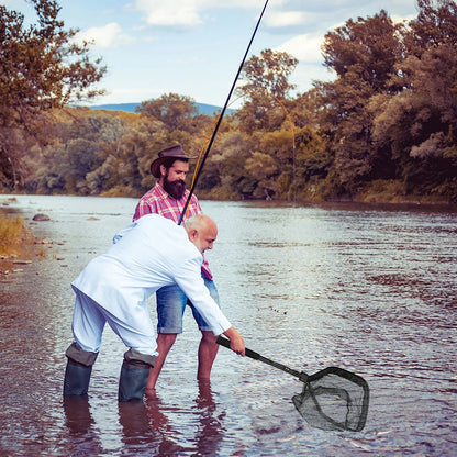 Épuisette de pêche Flottante — manche télescopique