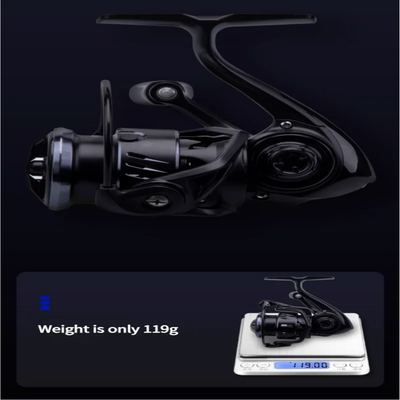 Moulinet de pêche Carbone Micro — 119 g, ultra-léger